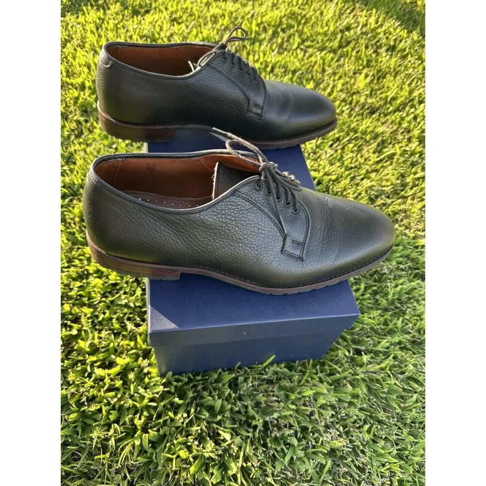 Brooks Brothers Men’s 11 E Black Pebble Leather Derby Shoes Made in USA Lug Sole